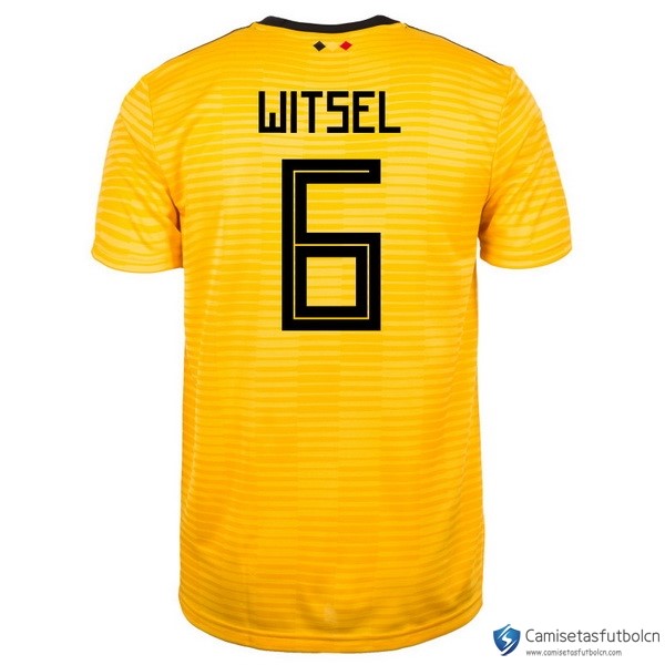 Camiseta Seleccion Belgica Segunda equipo Witsel 2018 Amarillo
